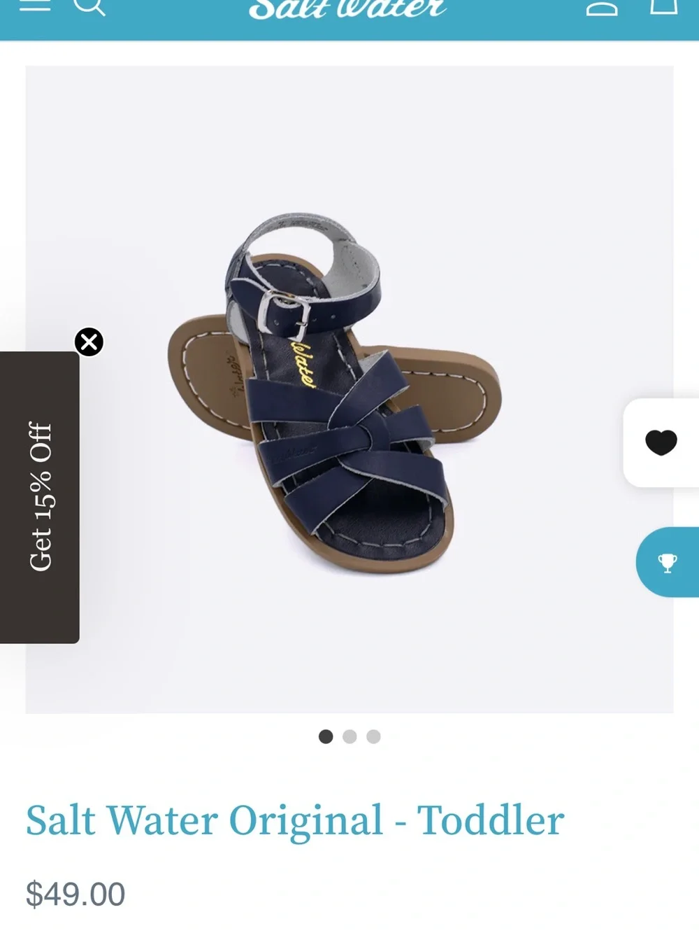 Salt Water Sandals Brown Leather baby Sandals
